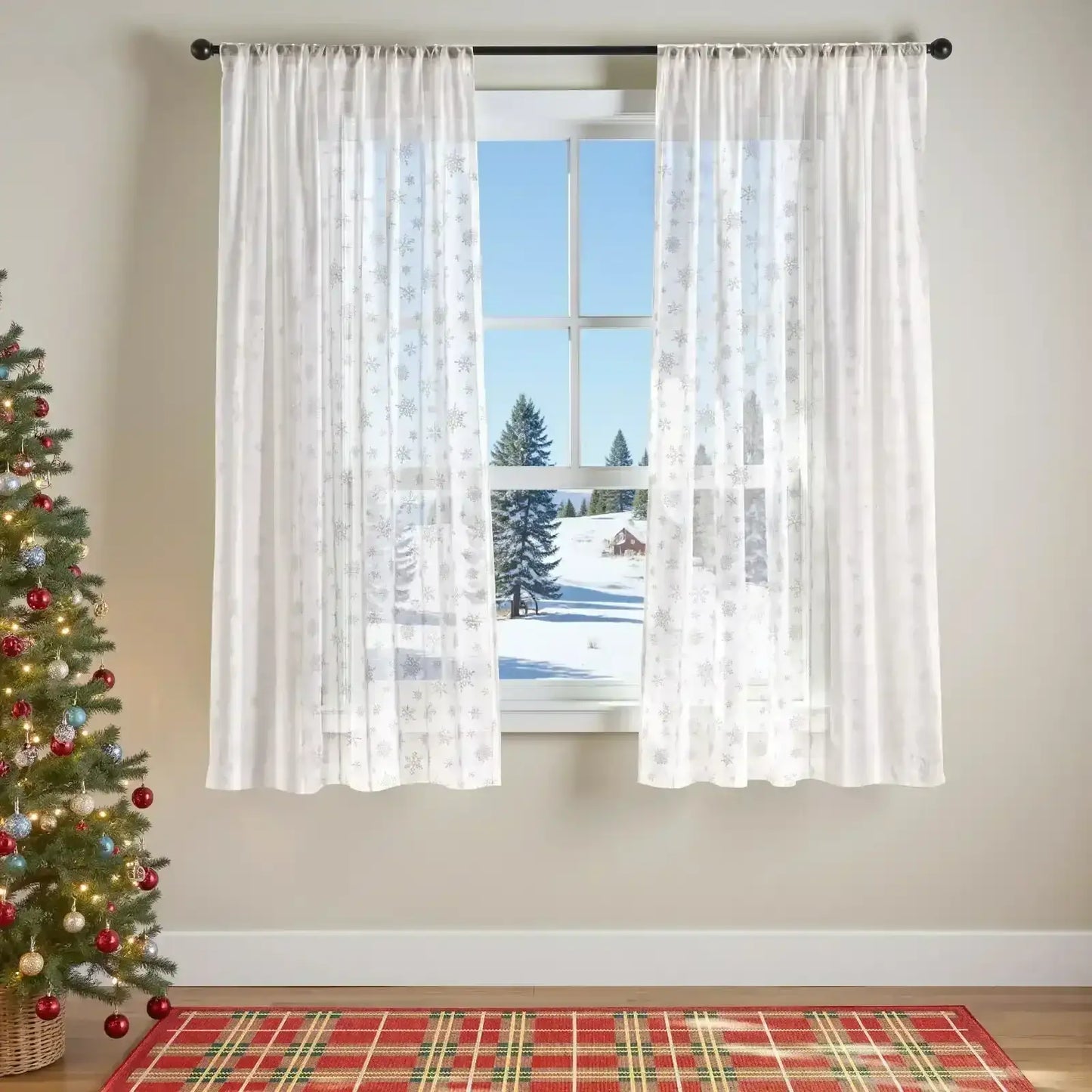 Snowflake Glow Curtain - Jinchan Home