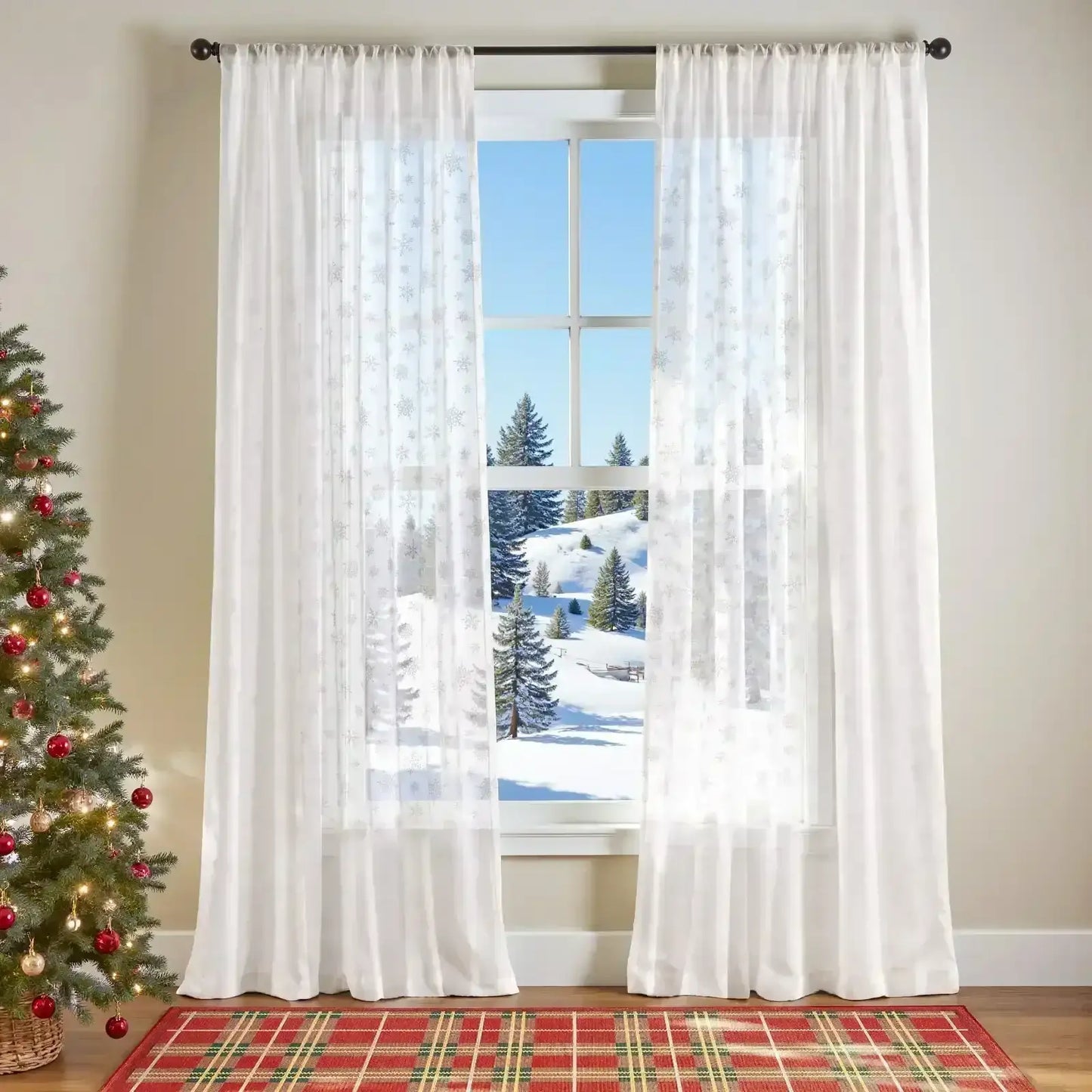 Snowflake Glow Curtain - Jinchan Home