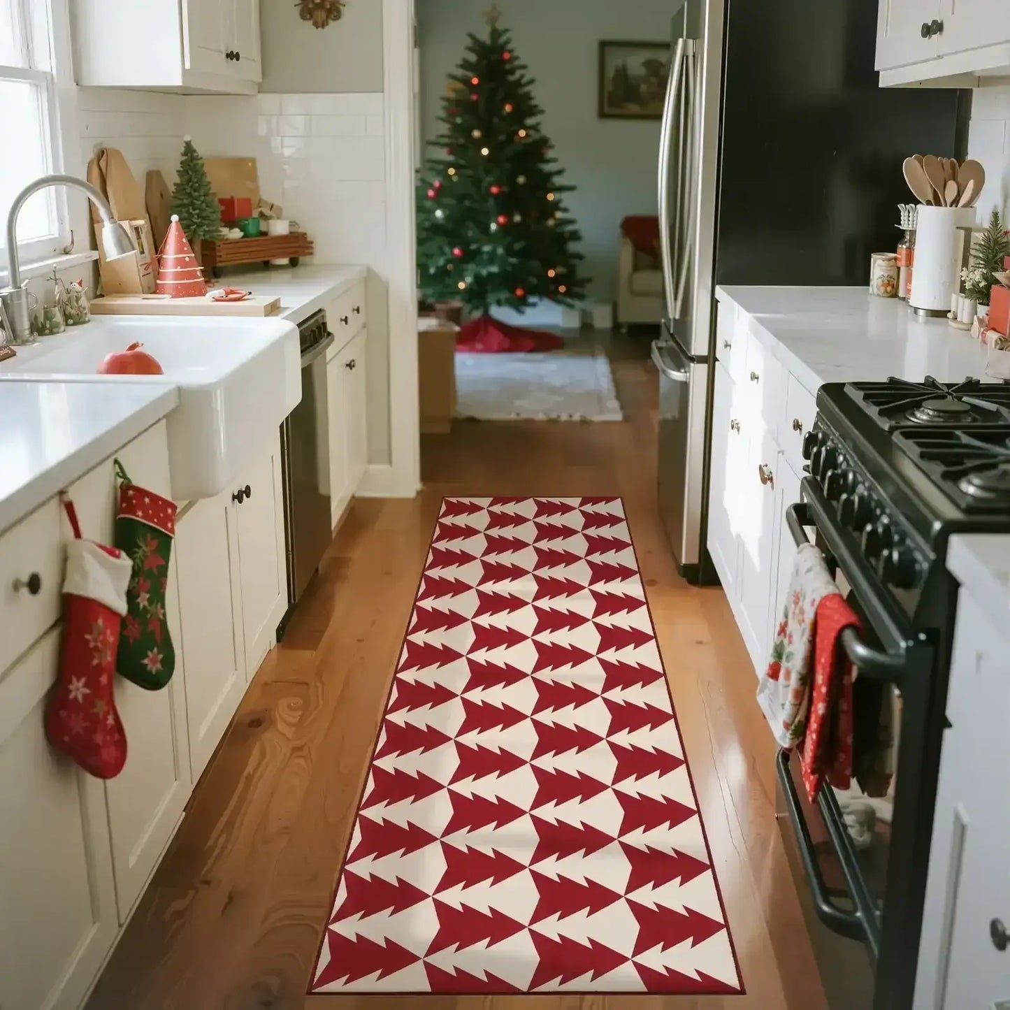 Christmas Trees Rug - Jinchan Home