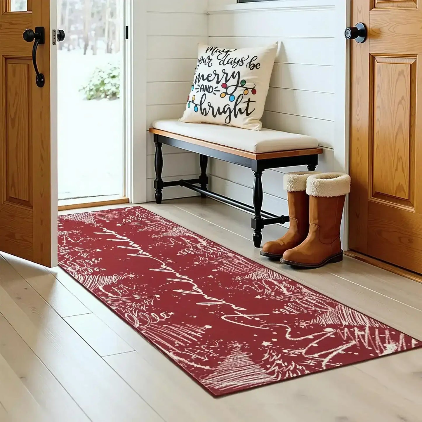 Deck The Halls Christmas Rug - Jinchan Home