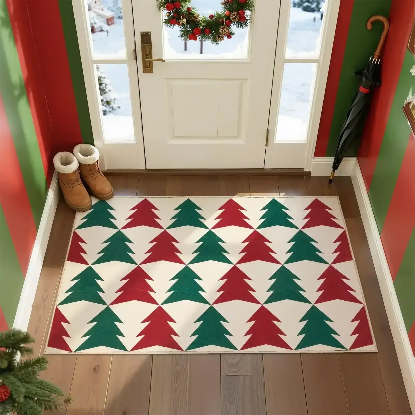 Christmas Trees Rug - Jinchan Home