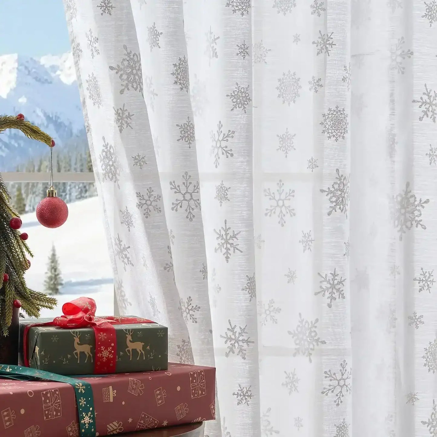 Snowflake Glow Curtain - Jinchan Home
