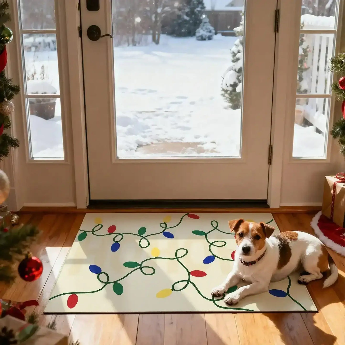 HoHoHo Jingle Lights Rug - Jinchan Home