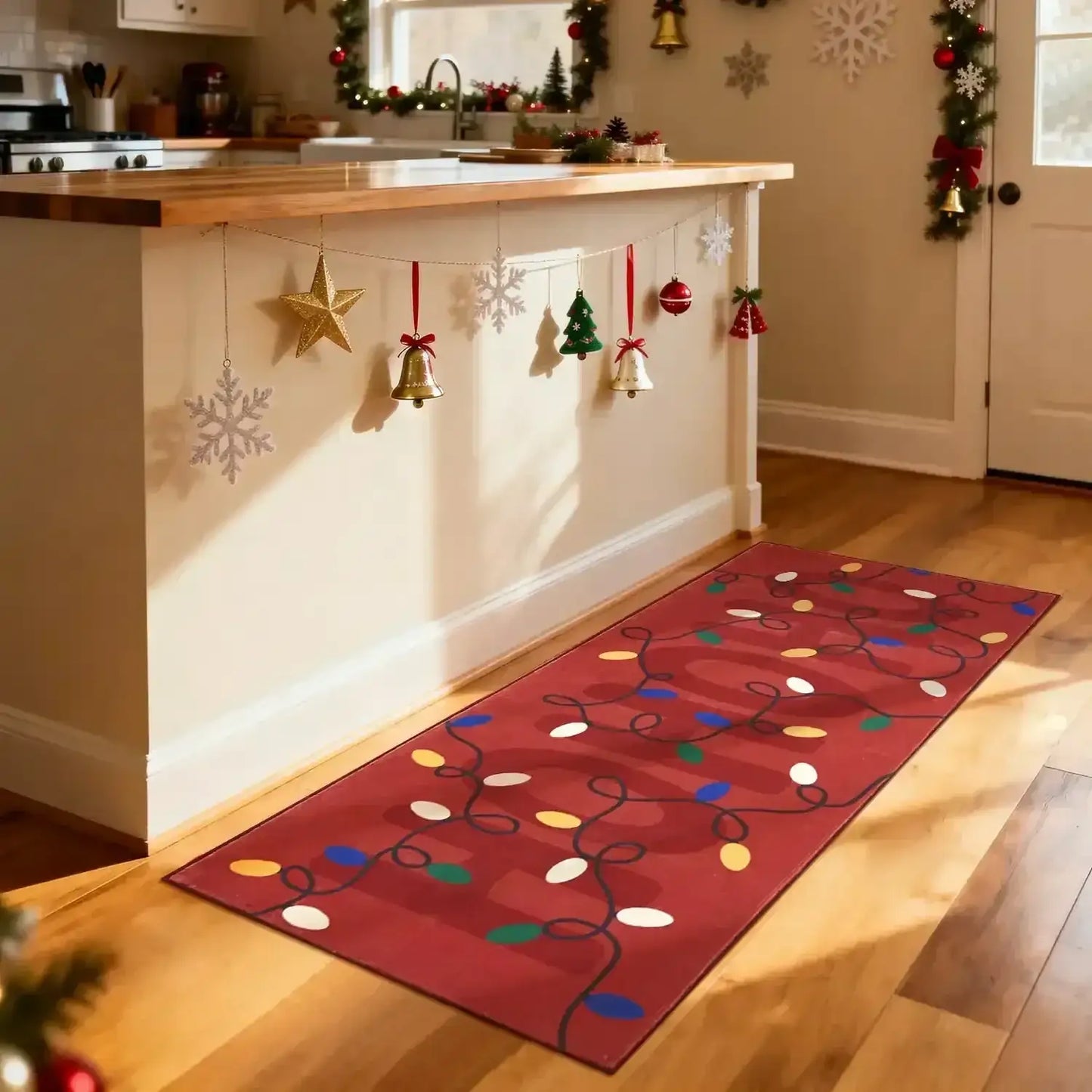 HoHoHo Jingle Lights Rug - Jinchan Home