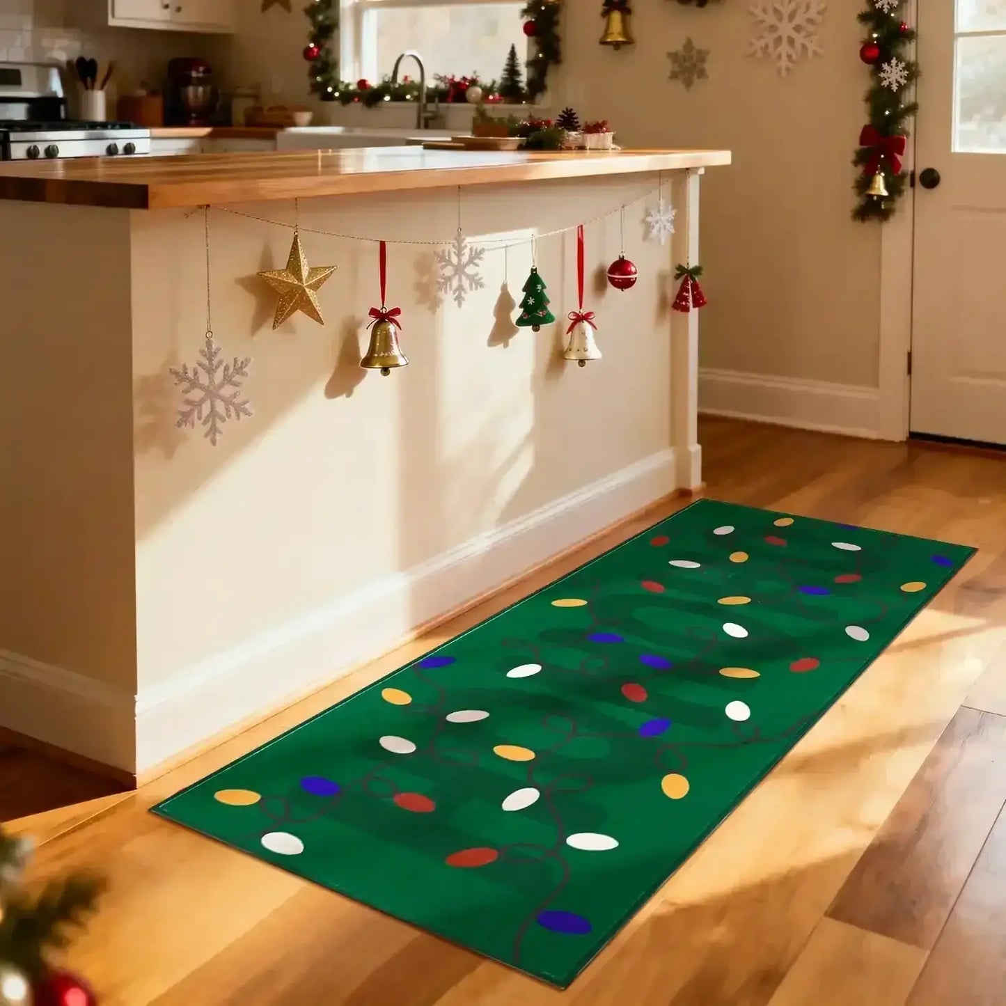 HoHoHo Jingle Lights Rug - Jinchan Home