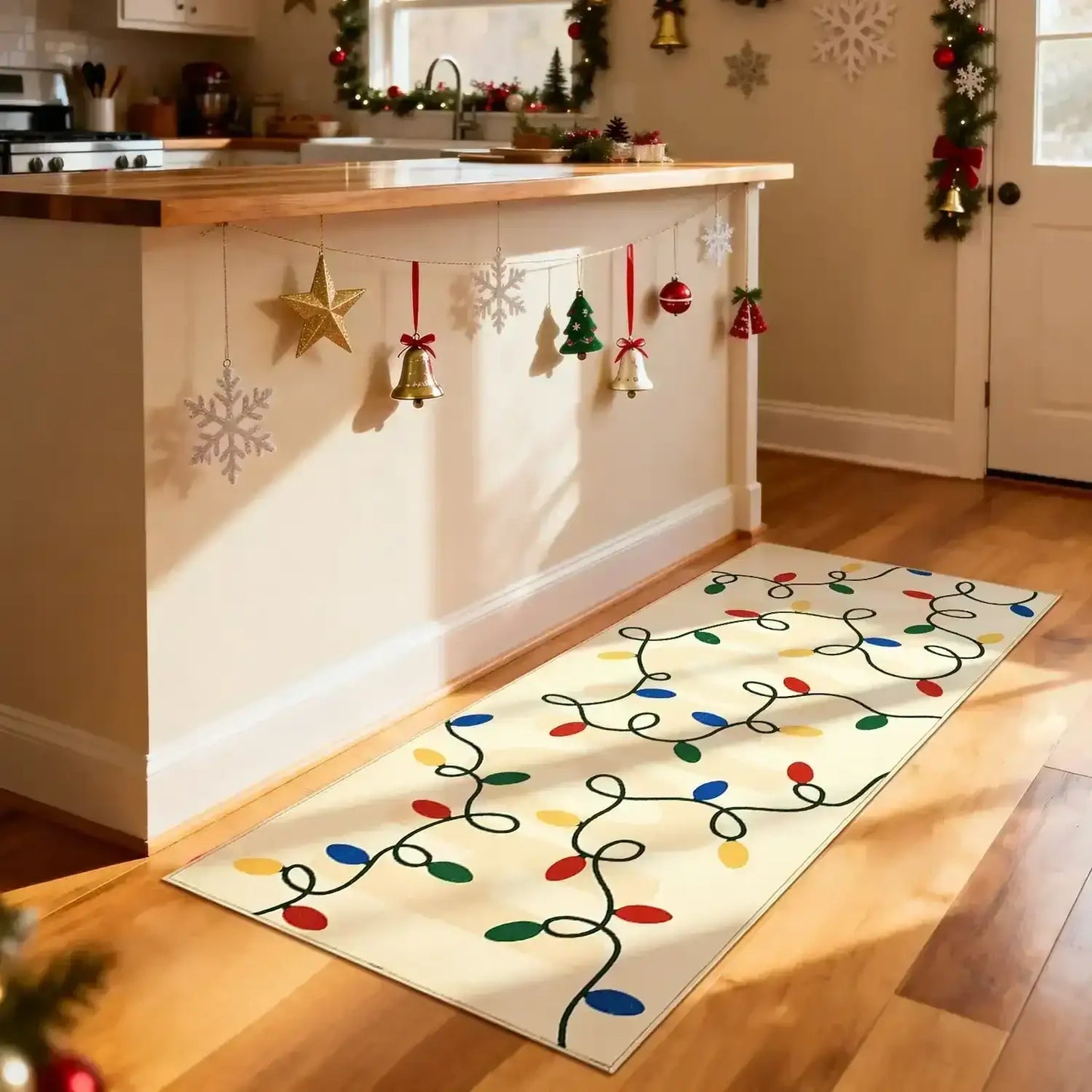 HoHoHo Jingle Lights Rug - Jinchan Home