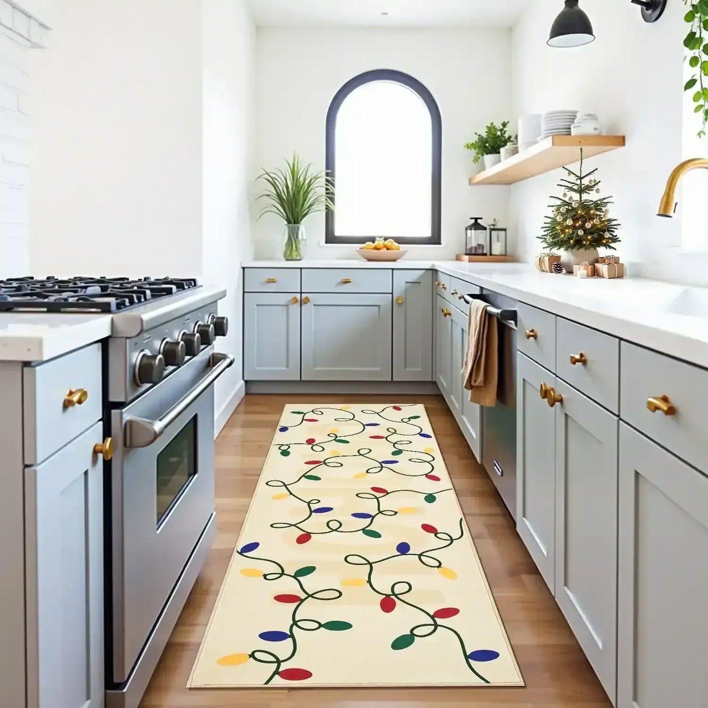 HoHoHo Jingle Lights Rug - Jinchan Home