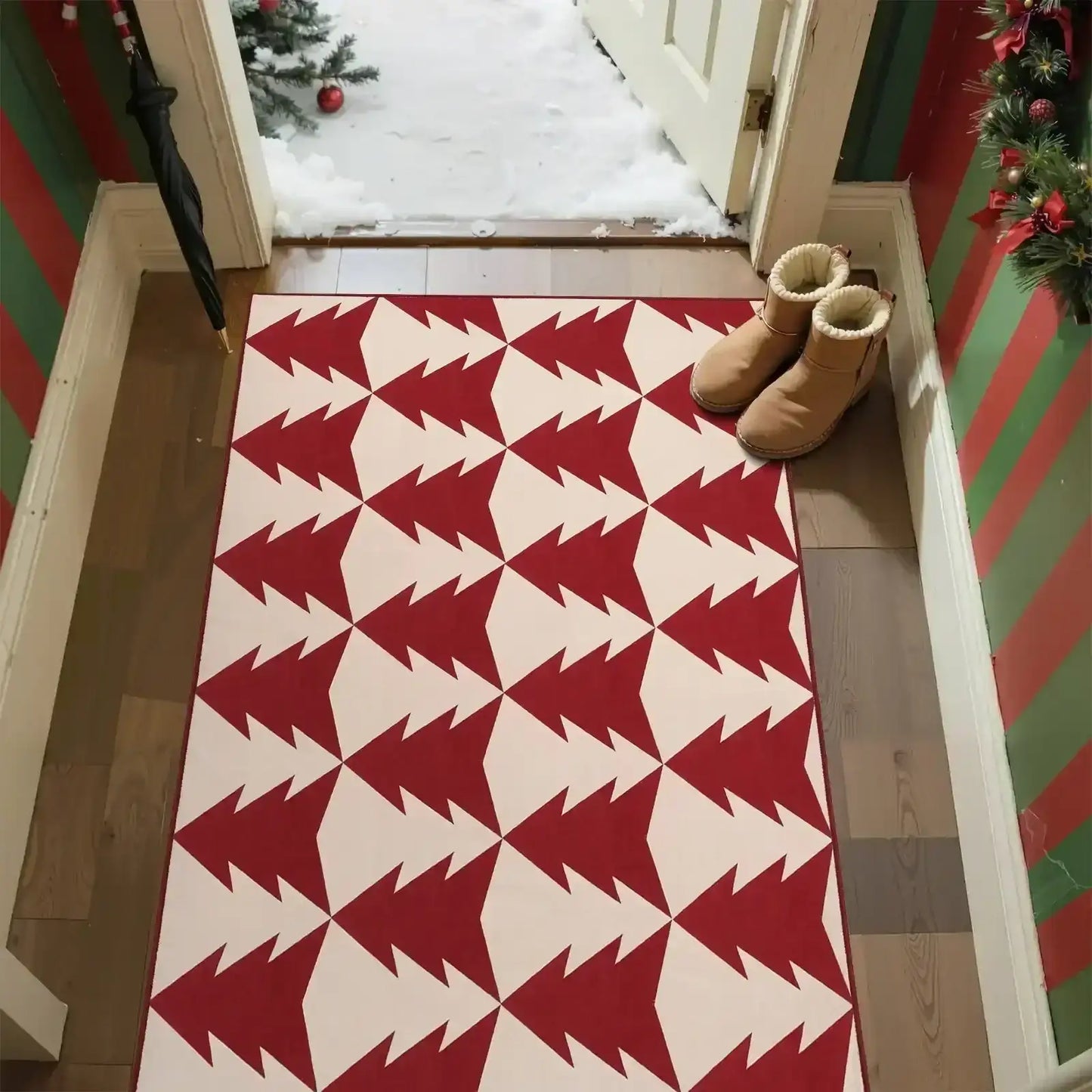 Christmas Trees Rug - Jinchan Home