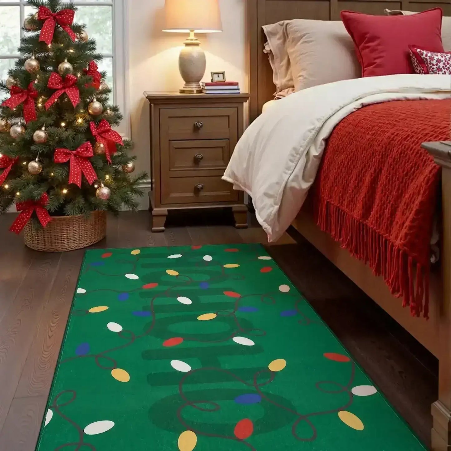 HoHoHo Jingle Lights Rug - Jinchan Home