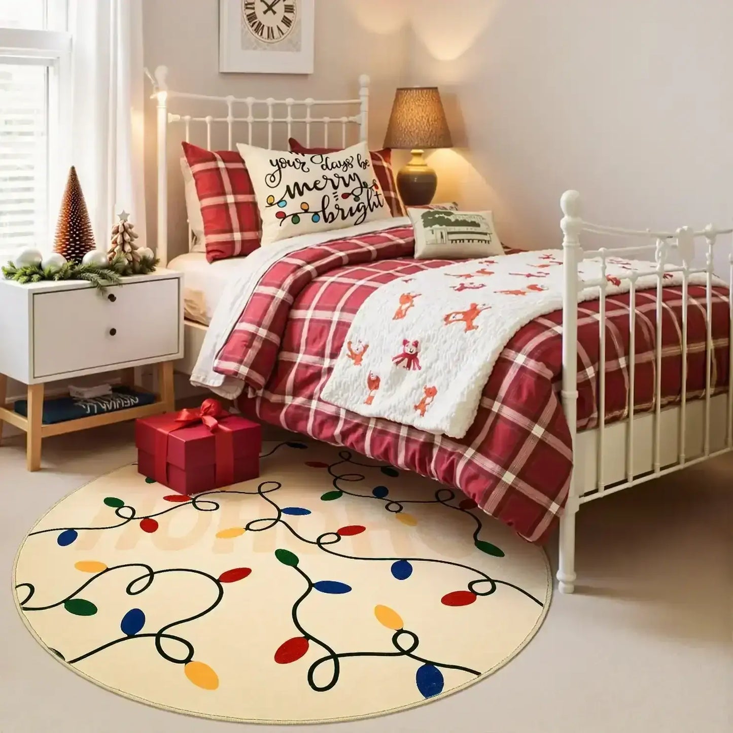HoHoHo Jingle Lights Rug - Jinchan Home