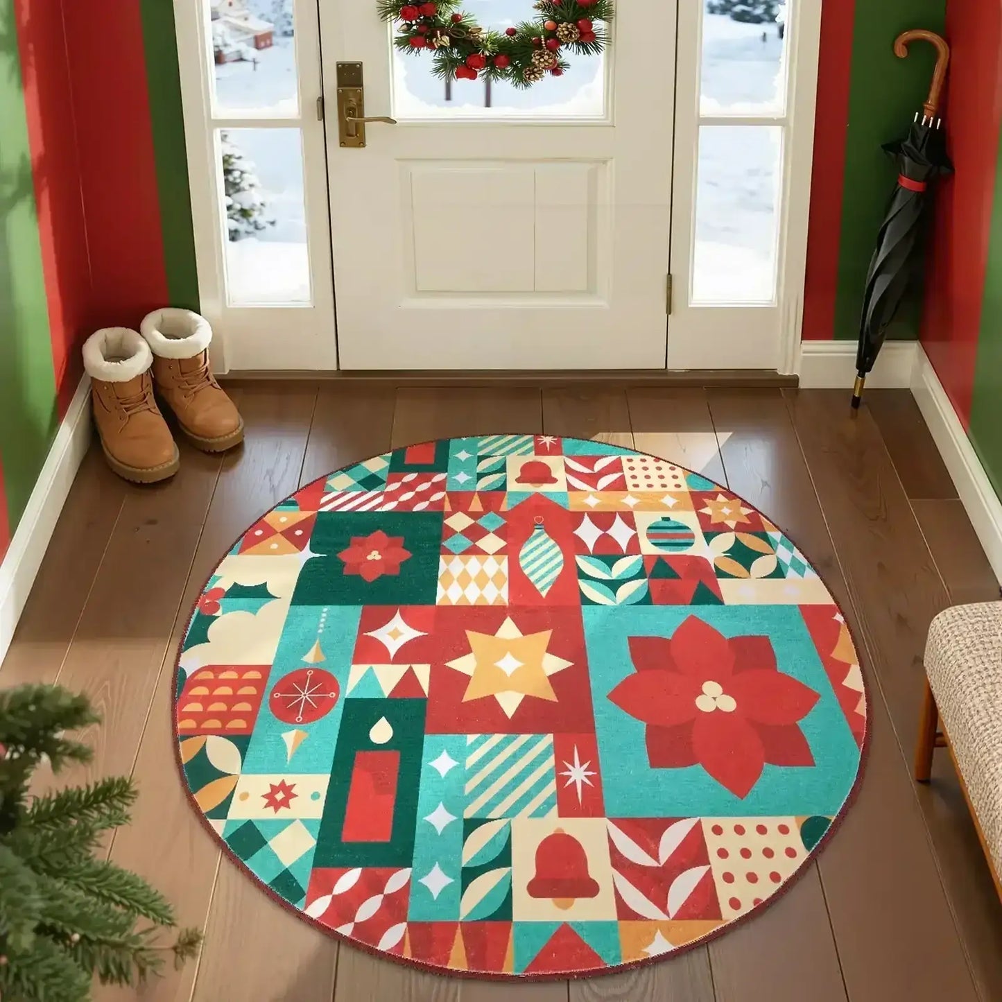 Holiday Patch Rug - Jinchan Home