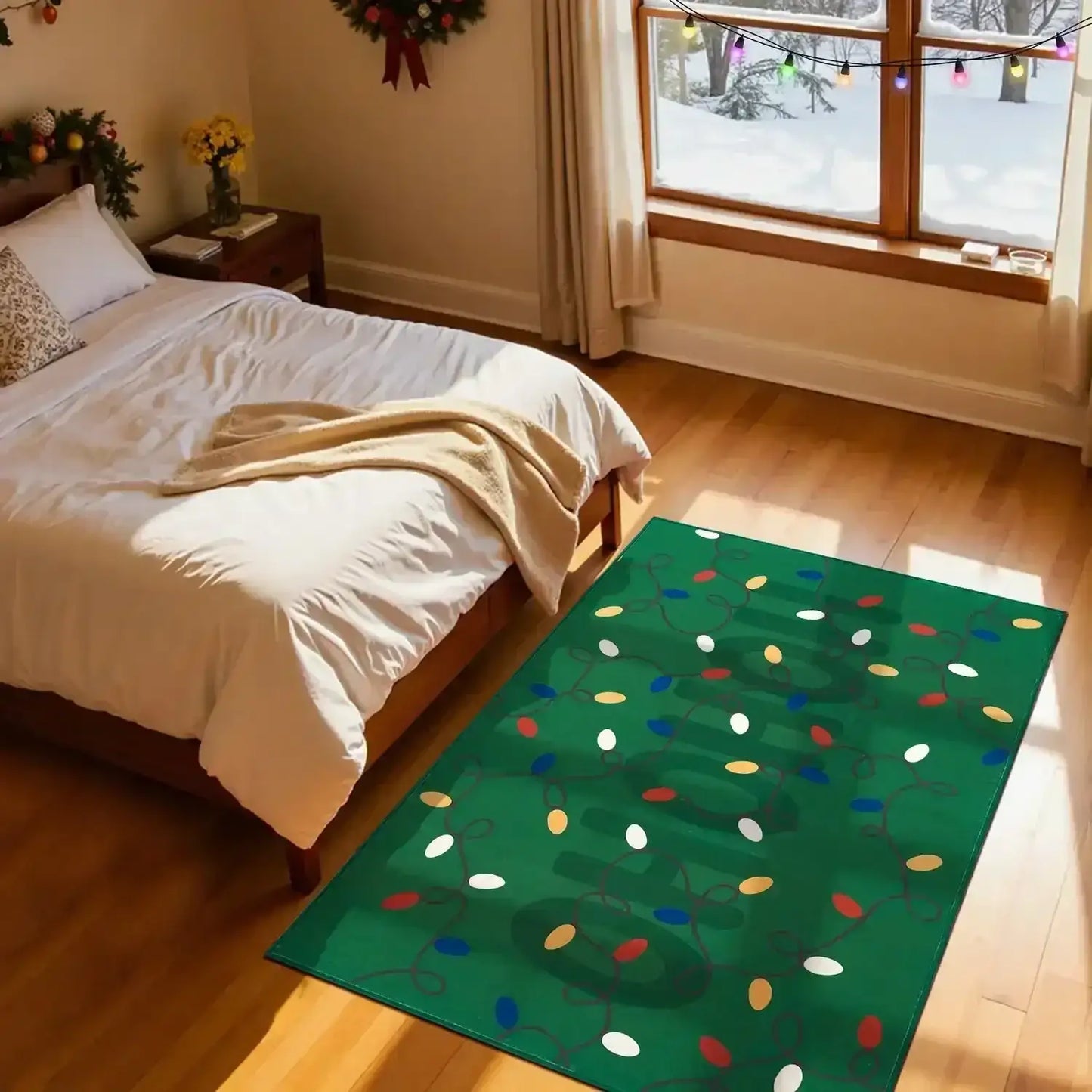 HoHoHo Jingle Lights Rug - Jinchan Home
