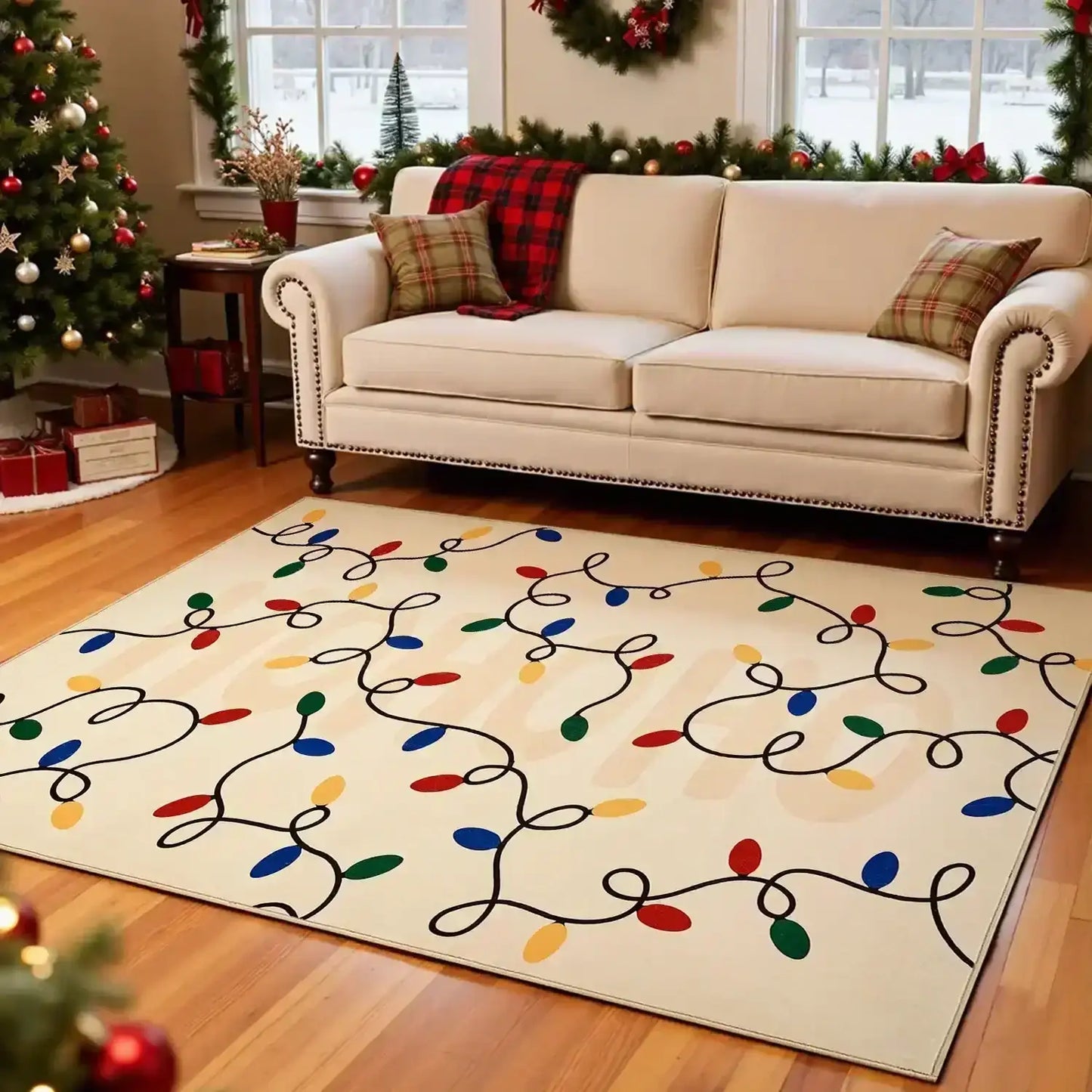 HoHoHo Jingle Lights Rug - Jinchan Home