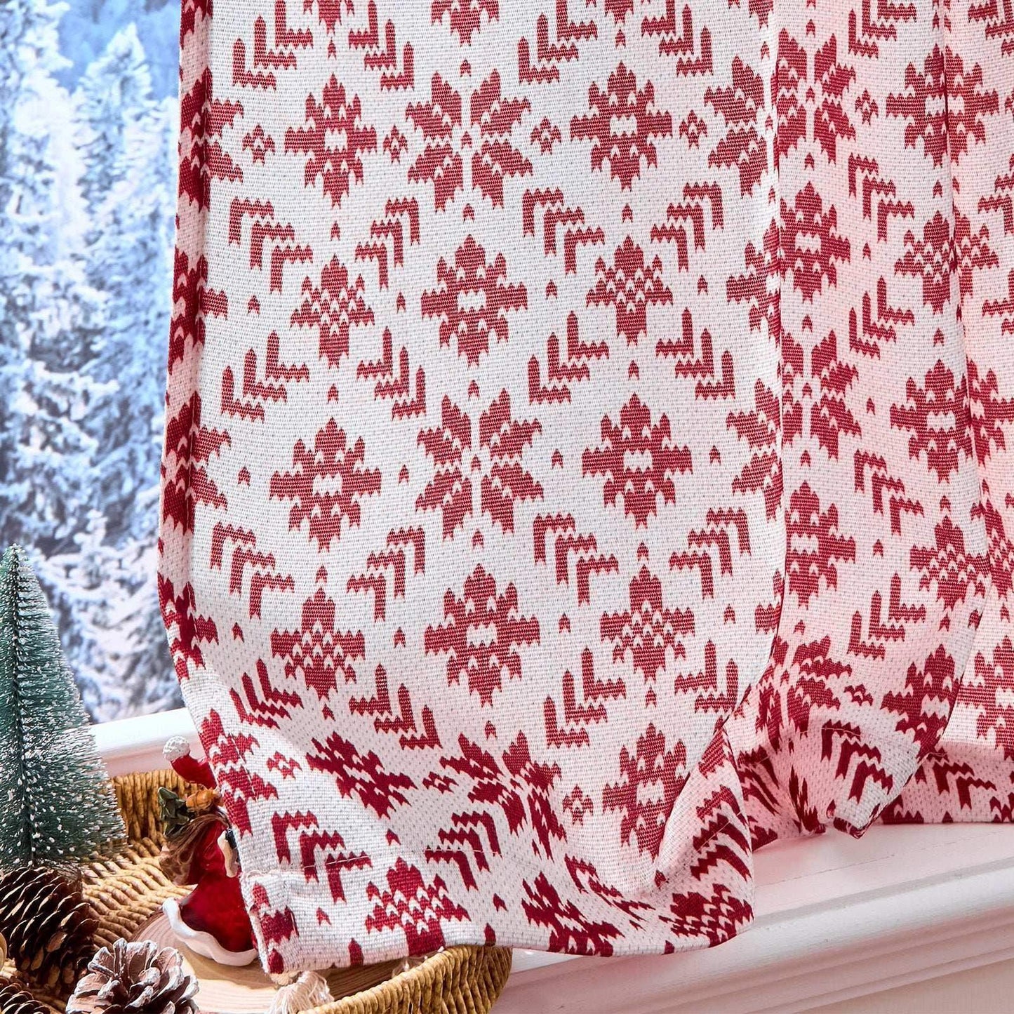 Nordic Snowflake Kitchen Curtain - Jinchan Home