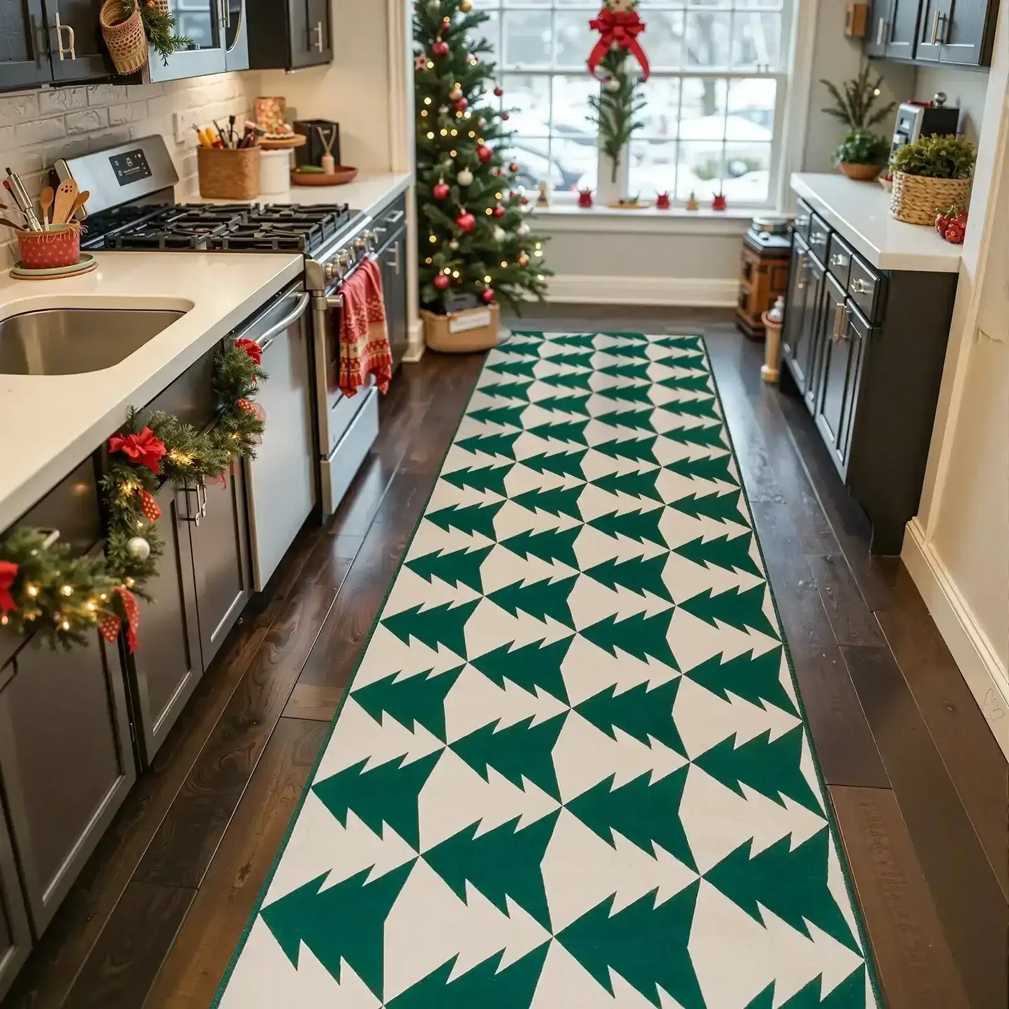Christmas Trees Rug - Jinchan Home