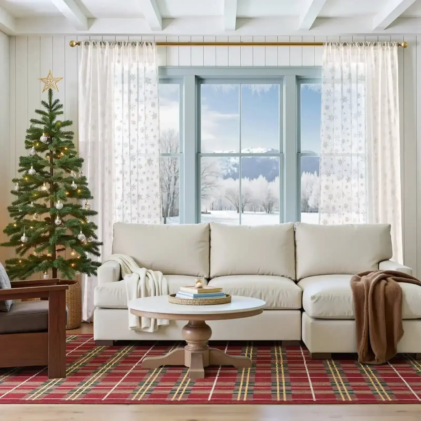Snowflake Glow Curtain - Jinchan Home