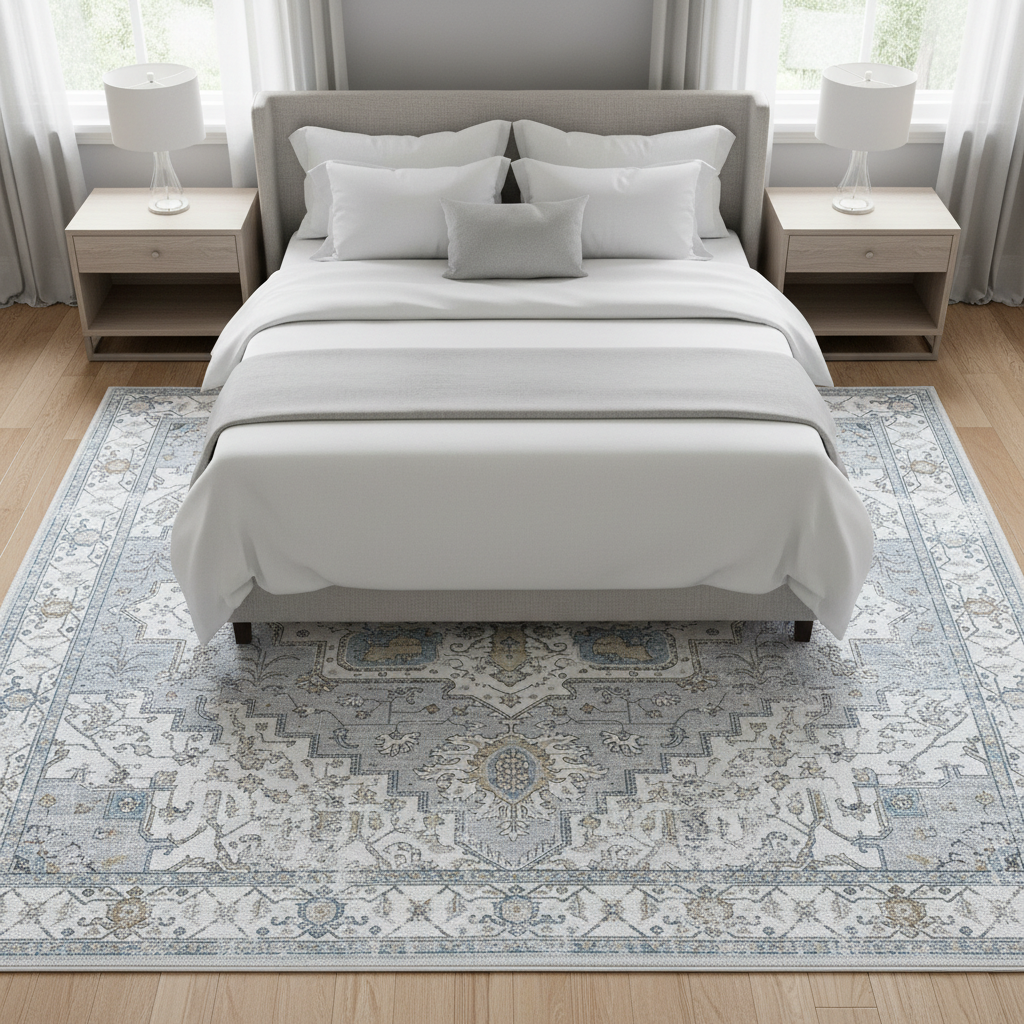 How To Choose The Best Rug Size For King Beds - Jinchan Home