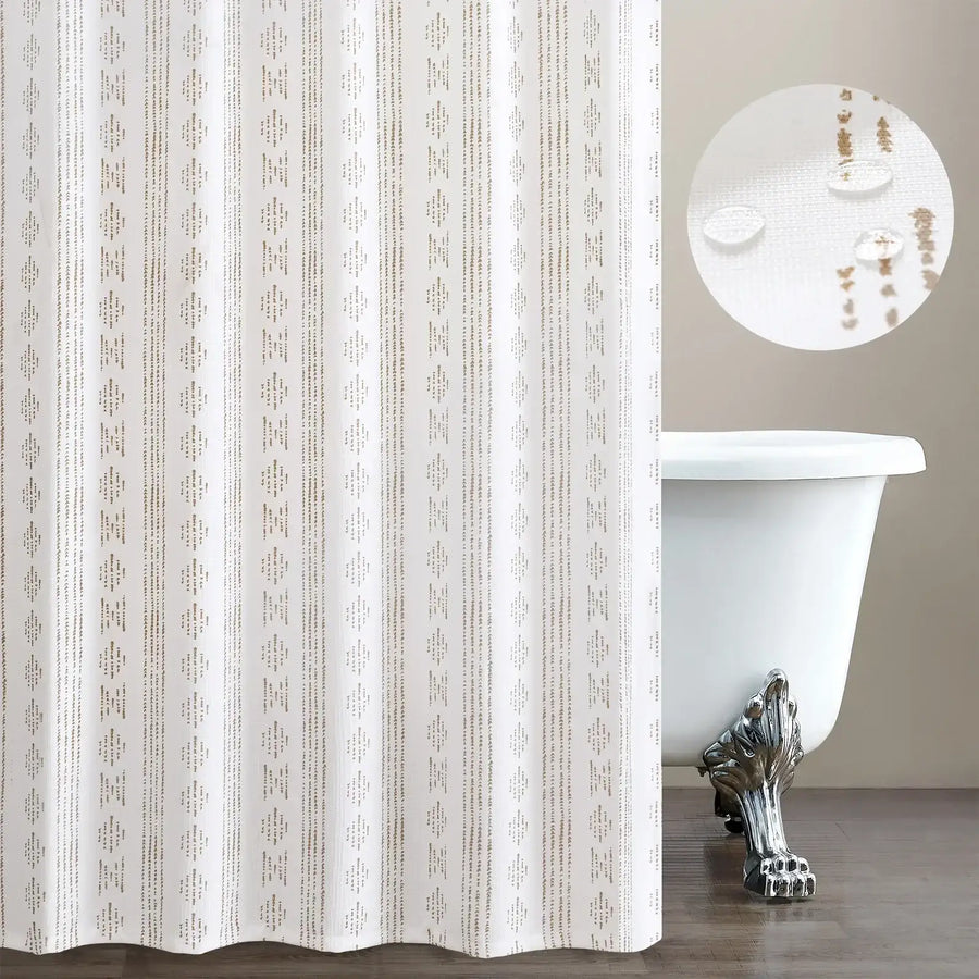 Geometric Totem Vertical Stripe Shower Curtain - Jinchan Home