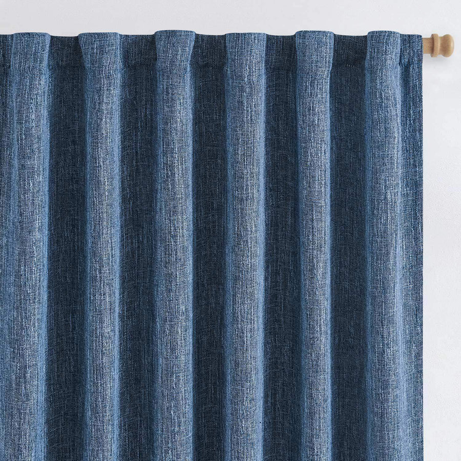 Solid Faux Linen 3-in-1 Curtains - Jinchan Home