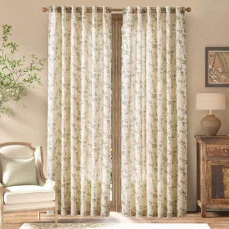 
                    
                      Vine Blossom Linen Blend Curtains - Jinchan Home
                    
                  