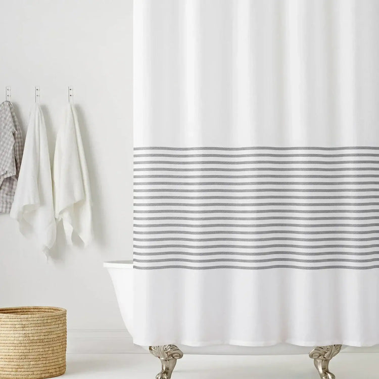 Diagonal Stripe Water-Repellent Shower Curtain - Jinchan Home