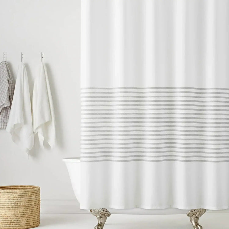 Diagonal Stripe Water-Repellent Shower Curtain - Jinchan Home