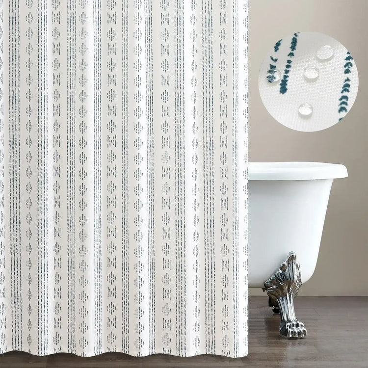 Geometric Totem Vertical Stripe Shower Curtain - Jinchan Home