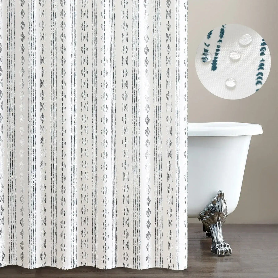 Geometric Totem Vertical Stripe Shower Curtain - Jinchan Home