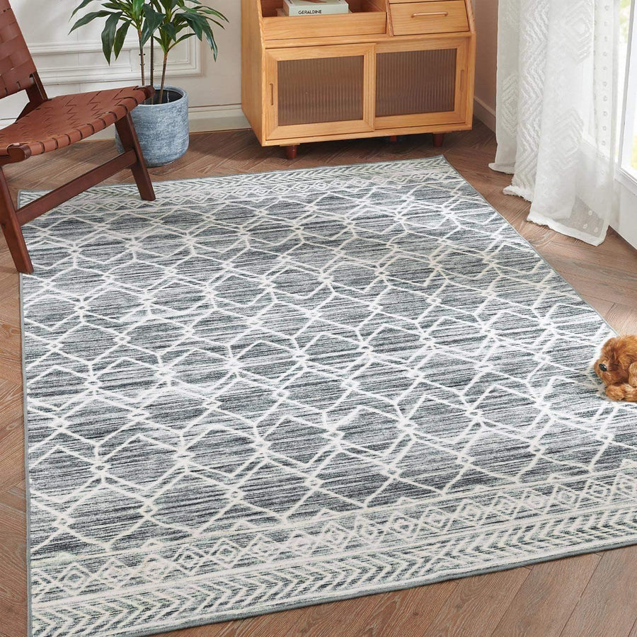 Moroccan Diamond Geometric Rug - Jinchan Home
