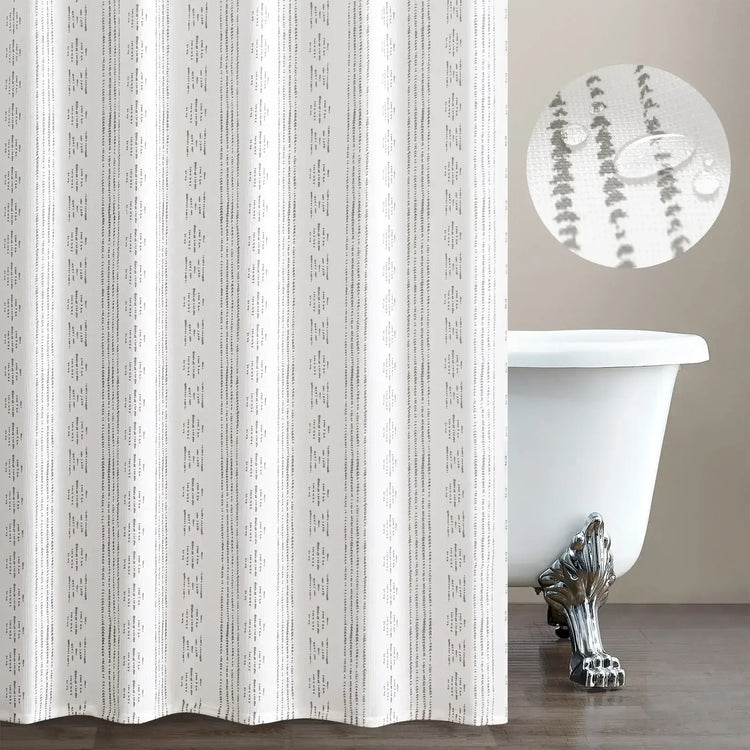 Geometric Totem Vertical Stripe Shower Curtain - Jinchan Home