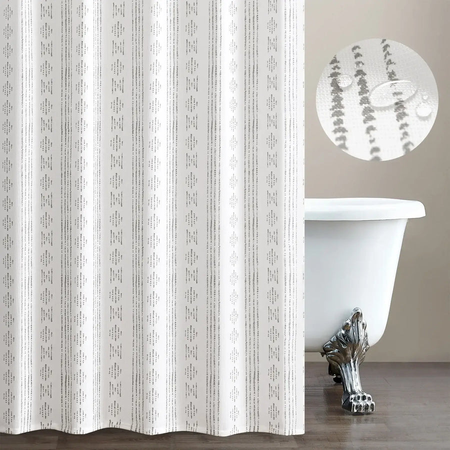 Geometric Totem Vertical Stripe Shower Curtain - Jinchan Home
