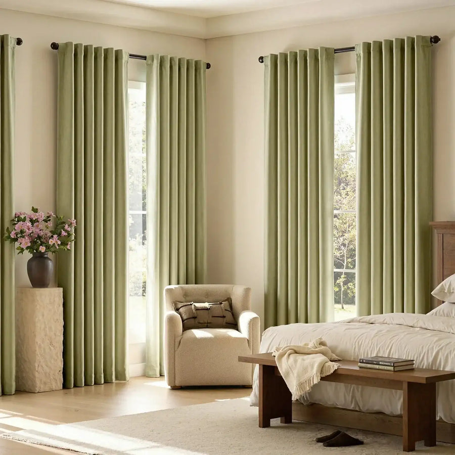 Luxe Chenille Blackout 3-in-1 Curtains - Jinchan Home