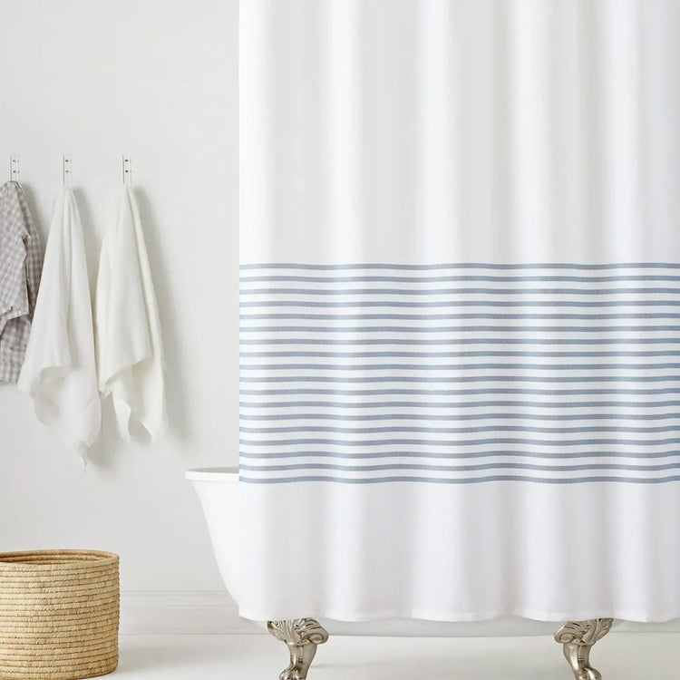Diagonal Stripe Water-Repellent Shower Curtain - Jinchan Home