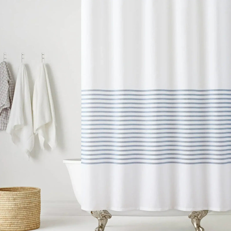 Diagonal Stripe Water-Repellent Shower Curtain - Jinchan Home