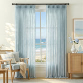 Pinch Pleat Linen Blend Curtains - Jinchan Home