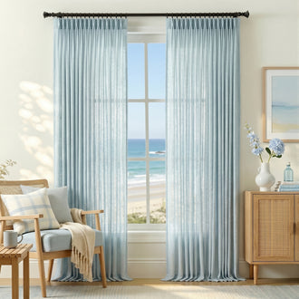 
                    
                      Pinch Pleat Linen Blend Curtains - Jinchan Home
                    
                  