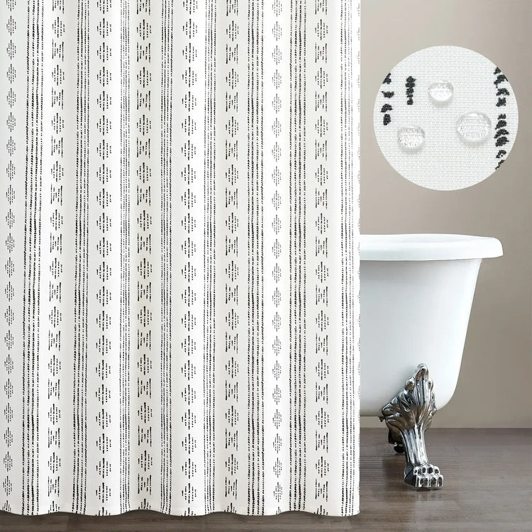Geometric Totem Vertical Stripe Shower Curtain - Jinchan Home