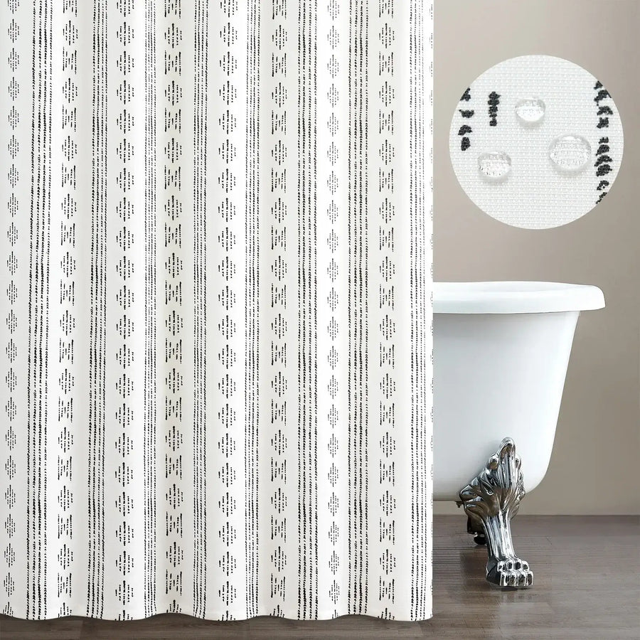 Geometric Totem Vertical Stripe Shower Curtain - Jinchan Home