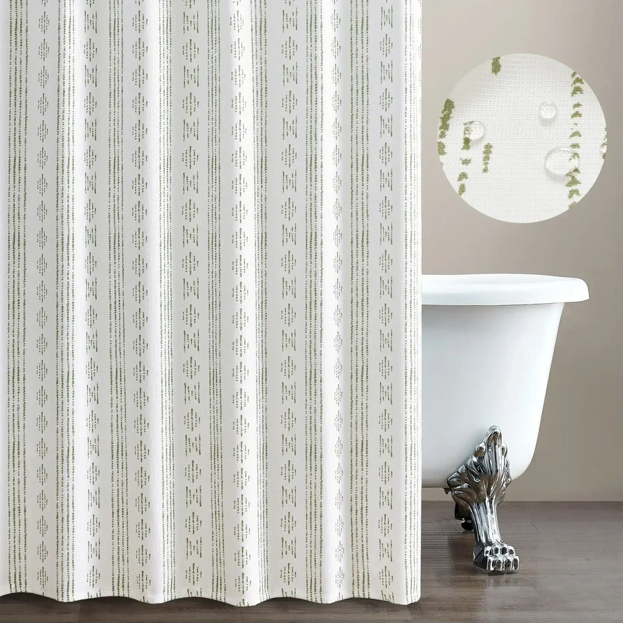 Geometric Totem Vertical Stripe Shower Curtain - Jinchan Home
