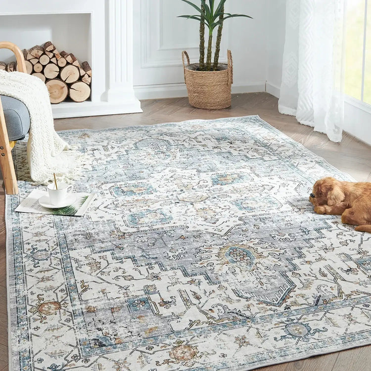 Vintage Persian Medallion Rug - Jinchan Home