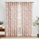 Pomegranate Botanical Linen Curtains - Jinchan Home