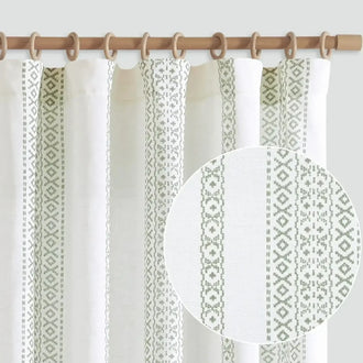 Boho Geometric Jacquard Striped Curtains - Jinchan Home