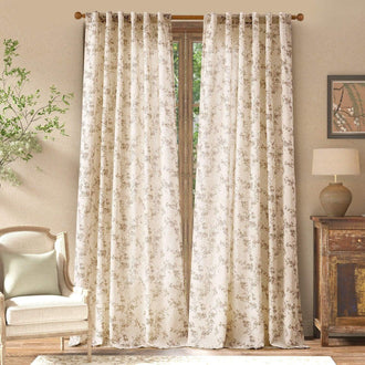 
                    
                      Vine Blossom Linen Blend Curtains - Jinchan Home
                    
                  