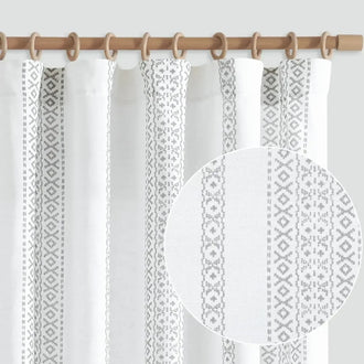 Boho Geometric Jacquard Striped Curtains - Jinchan Home