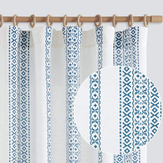 
                    
                      Boho Geometric Jacquard Striped Curtains - Jinchan Home
                    
                  