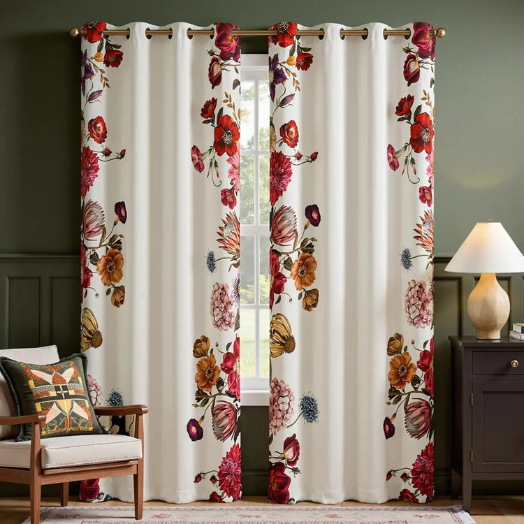 Hannah Vintage Floral Blackout Curtains - Jinchan Home