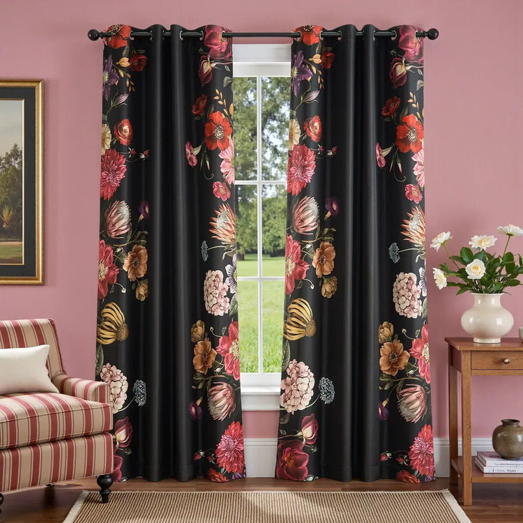 
                    
                      Hannah Vintage Floral Blackout Curtains - Jinchan Home
                    
                  