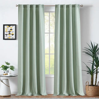 
                    
                      Solid Faux Linen Polyester 3-in-1 Curtains - Jinchan Home
                    
                  
