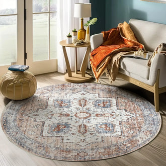 
                    
                      Vintage Persian-Style Distressed Area Rug - Jinchan Home
                    
                  