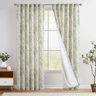 
                    
                      Floral Lined Linen Blend Curtains - Jinchan Home
                    
                  